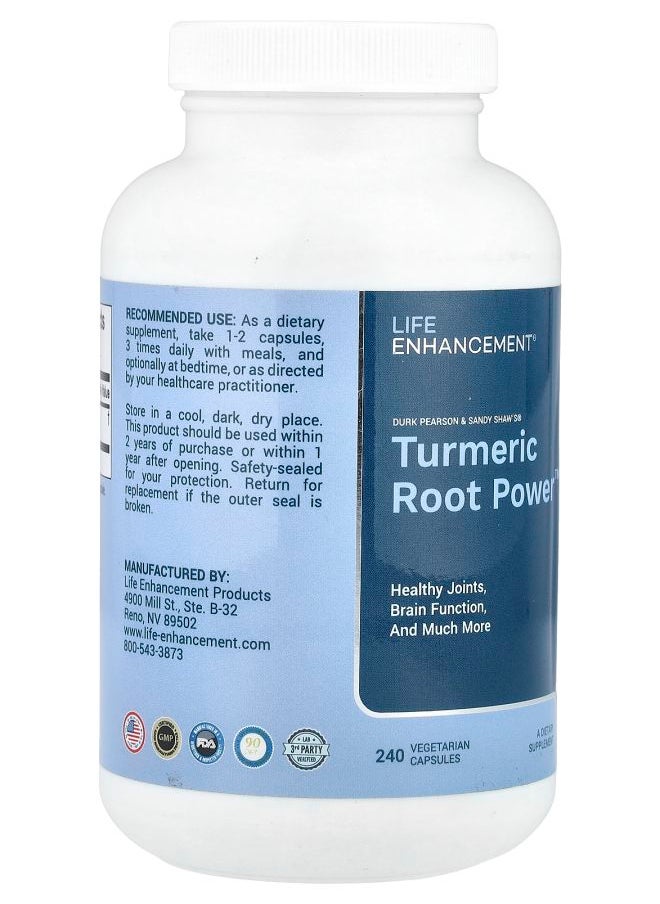 Life Enhancement Turmeric Root Power™ 240 Vegetarian Capsules (600 mg per Capsule)  - Image 2