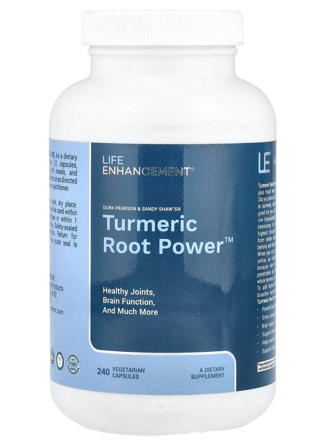 Life Enhancement Turmeric Root Power™ 240 Vegetarian Capsules (600 mg per Capsule)  - Image 1