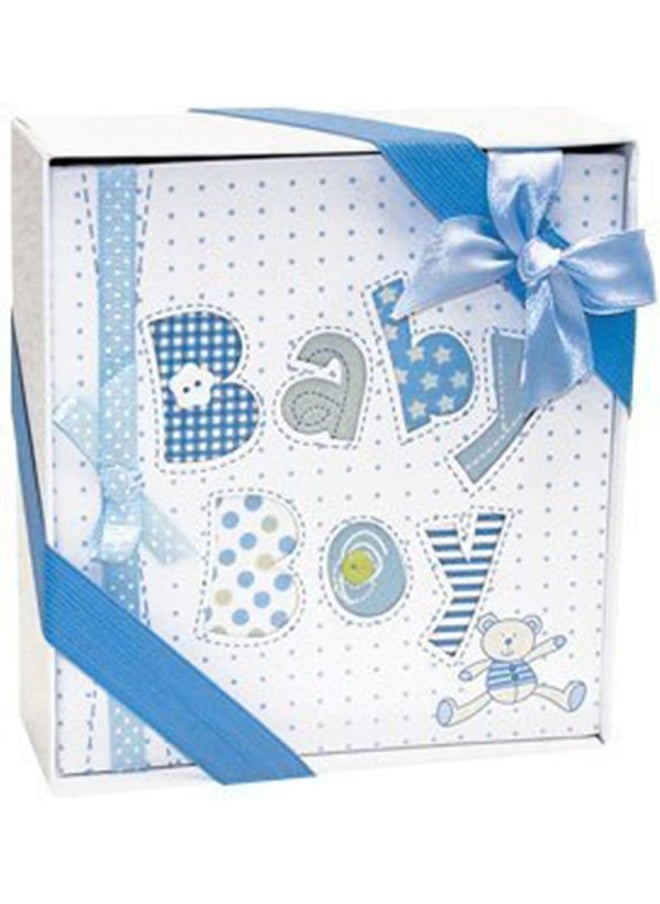Forum Novelties Forum Novelties White and Blue Baby Boy Photo Album-4x6 Photos 