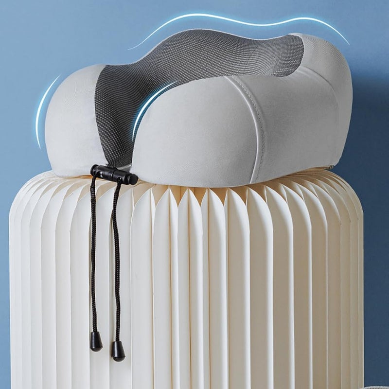 jidachuang Travel Pillow for Airplanes Memory Foam Neck Pillow for Traveling for Adult (C-Grey) - Image 4