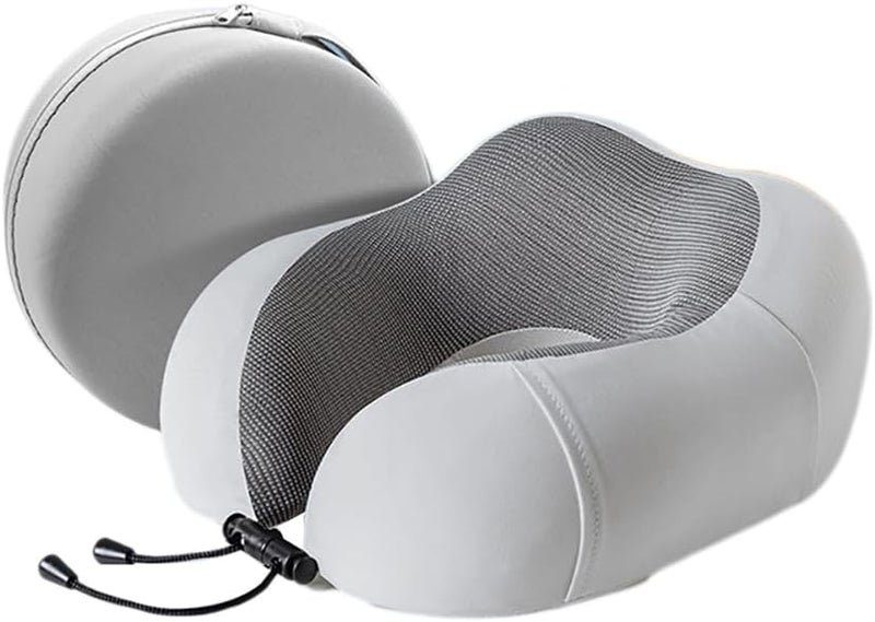 jidachuang Travel Pillow for Airplanes Memory Foam Neck Pillow for Traveling for Adult (C-Grey) - Image 1