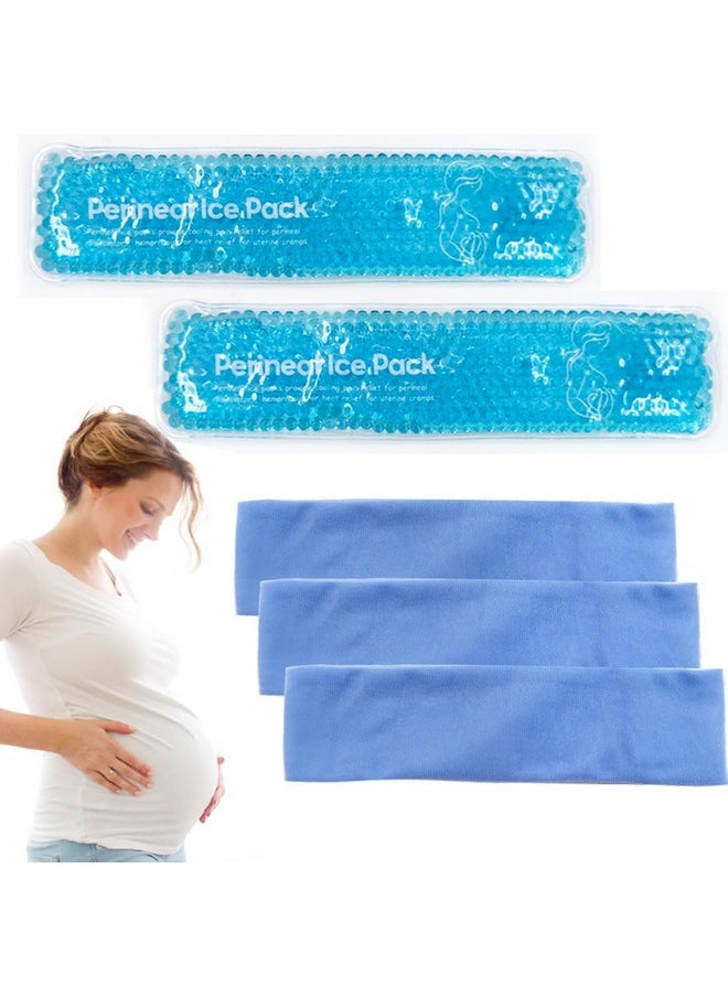 coldchill - Reusable Perineal Ice Packs for Postpartum & Hemorrhoid Pain Relief, hot & Cold Pack for Women After Pregnancy, 2 Ice Pack and 3 Cover. (New Blue) - Image 1