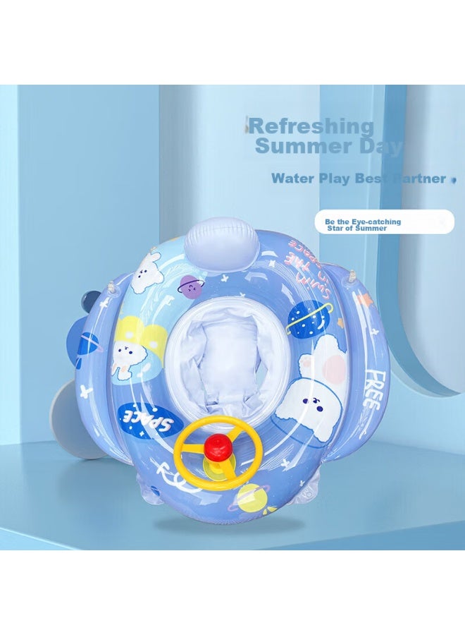YouYou You Swimming Ring For Children, Thickened Anti-rollover Life Buoy, For Boys And Girls, Baby Swimming Seat Ring 90116, Alien Monster - Image 5