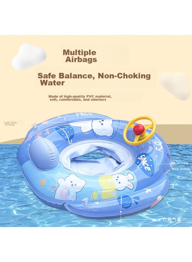 YouYou You Swimming Ring For Children, Thickened Anti-rollover Life Buoy, For Boys And Girls, Baby Swimming Seat Ring 90116, Alien Monster - Image 3