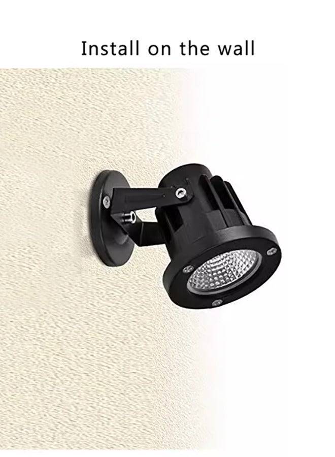 أضواء الجدار في الهواء الطلق IP65 للماء 7W أسود الحديثة LED أضواء المناظر الطبيعية الجدار الشمعدانات مصباح مع غطاء الألومنيوم للفناء الخارجي 12V الجهد المنخفض منزل حديقة الحديقة فناء مسار الديكور - Image 5