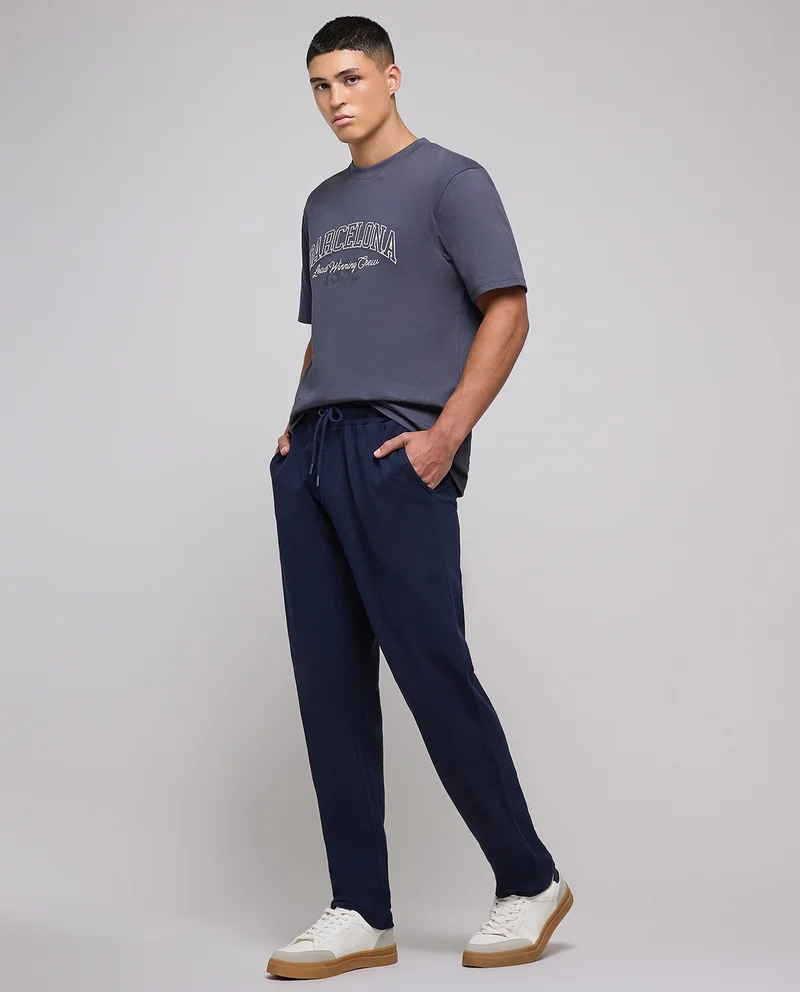 R&B Solid Lounge Pants with Drawstring Waist