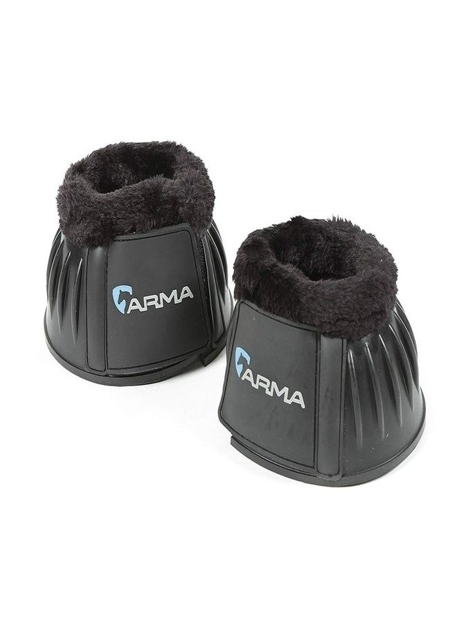Shires ARMA Fleece Trim Bell Boots Cob Black