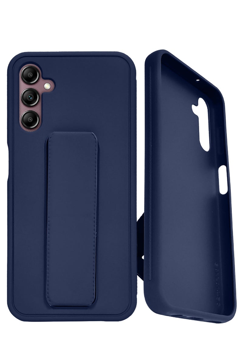 إينيكس جراب حماية 3 في 1 مغناطيسي ذو مسند للهاتف وسوار لأصابع اليد لهاتف سامسونج جلاكسي A14 4G -أزرق بحري - Image 1