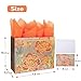 wishinside 13 Large Rose Gold Gift Bag Set with Greeting Card and Orange Tissue Paper for celebrating birthdaysMothers DayChristmasweddingsanniversariesand more13x101x521 Pcs - Image 4