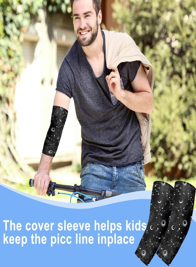 Cuffbow 12 Pcs PICC Line Reusable Sleeve Cover for Adults Upper Arm Breathable Cover Nursing Sleeve Protector Supplies(Stylish) - Image 4