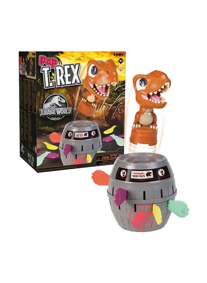 TOMY - TOMY Pop Up Trex Classic Children's Action Game, Family & Preschool Kids Game, Jurassic World Games, Action Game for Children 4, 5, 6, 7, 8 Year Old Boys & Girls & Adults - Image 1