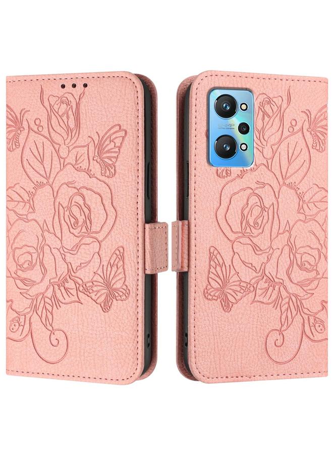 S-TOP Case For Realme GT Neo 3T Embossed Rose RFID Anti-theft Leather Phone Case - Image 2