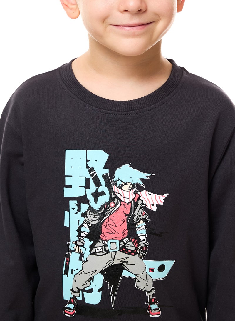 victor and jane Boys' Printed Graphic Sweatshirt - Image 5