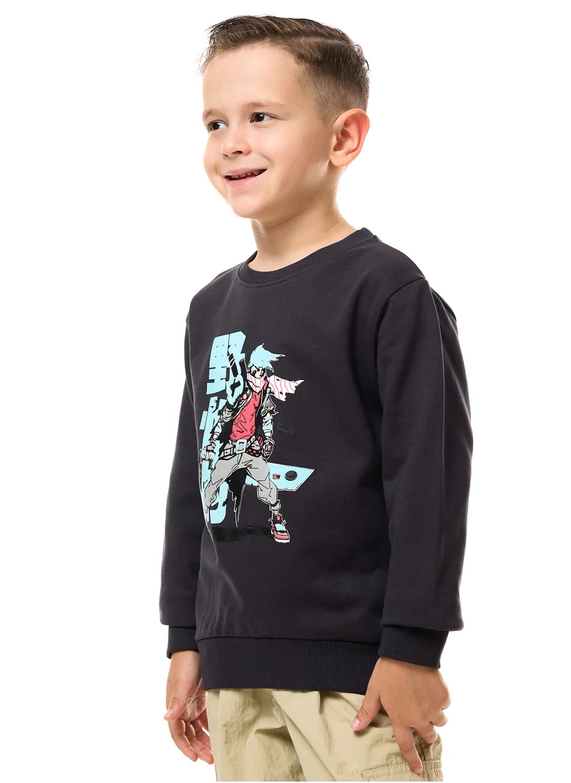 victor and jane Boys' Printed Graphic Sweatshirt