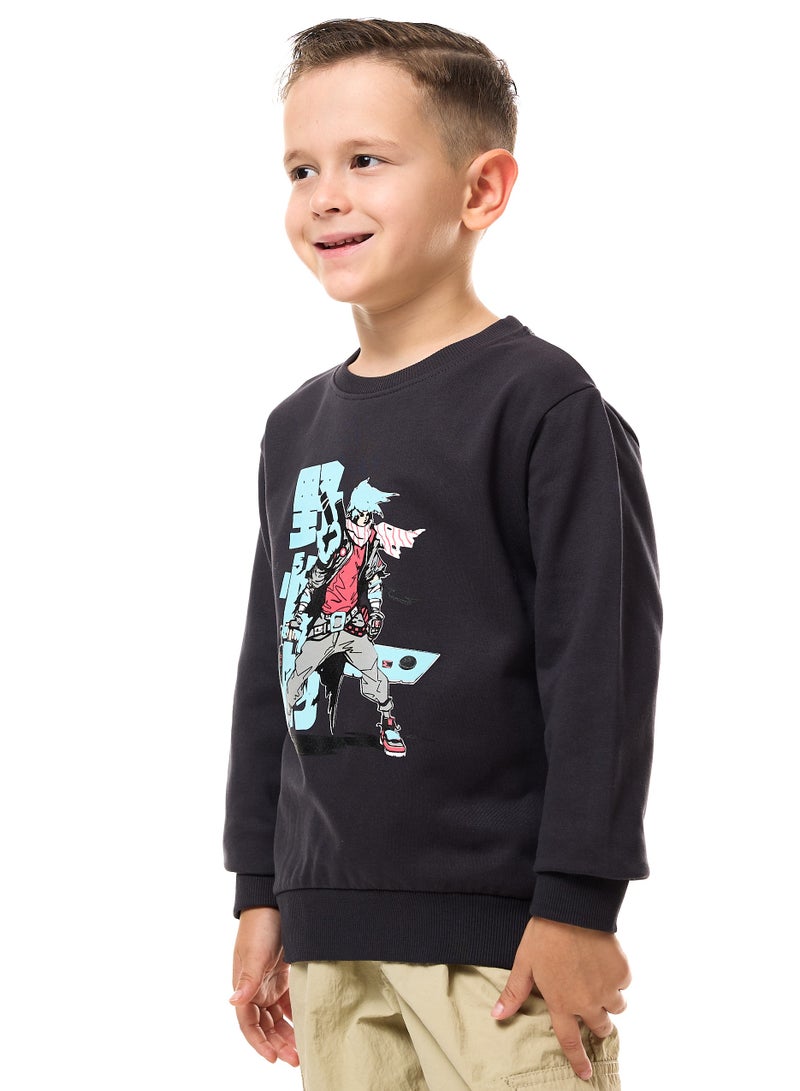 victor and jane Boys' Printed Graphic Sweatshirt - Image 2