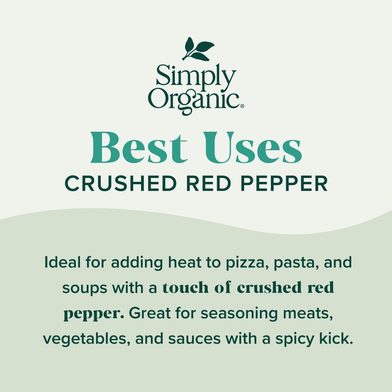 Simply Organic Crushed Red Pepper, Certified Organic | 1.59 oz | Capsicum annuum L. - Image 3