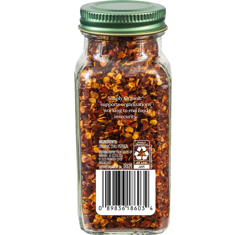 Simply Organic Crushed Red Pepper, Certified Organic | 1.59 oz | Capsicum annuum L. - Image 2