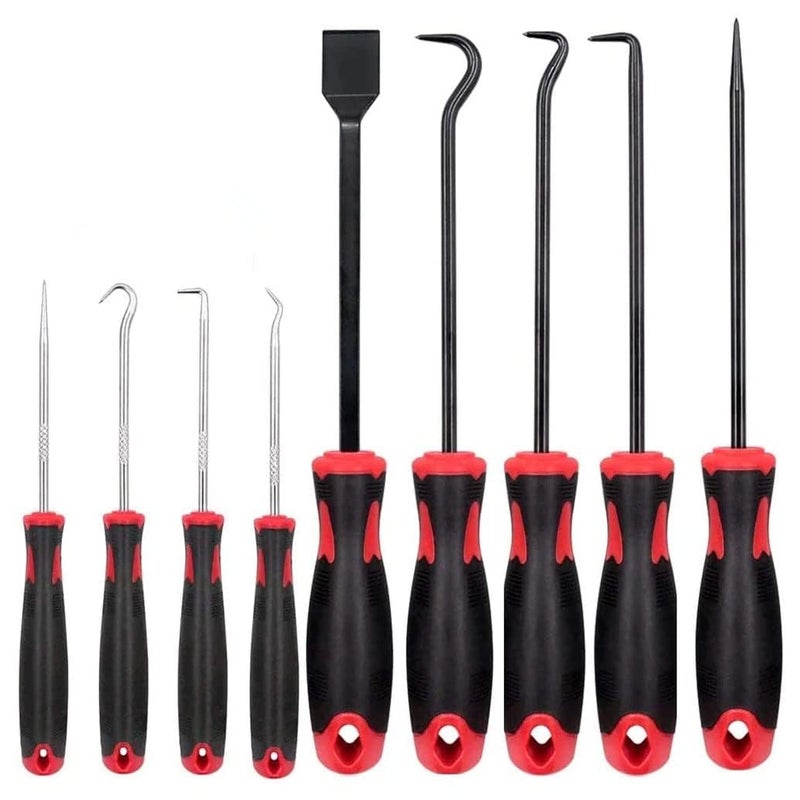 VENEKETY 9Pcs Precision Scraper Scraping Hose Removal Puller Hook and Pick Set for Automotive and Electronic Tools - Image 1
