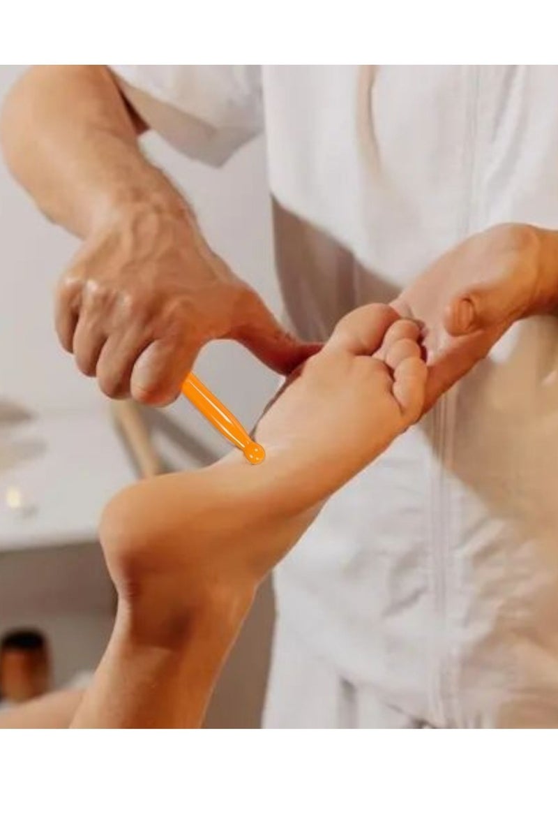 إسكدنيا 2 قطعة عبارة عن عصا التدليك بالضغط الانعكاسي و اداة خشبية وظيفتها تدليك الرأس و الوجه و العينين و الانف و الذقن و الاذنين و الاصابع ايضا استخدام عصا التدليك على نقاط الضغط التدليك الانعكاسي ( الريفل - Image 3