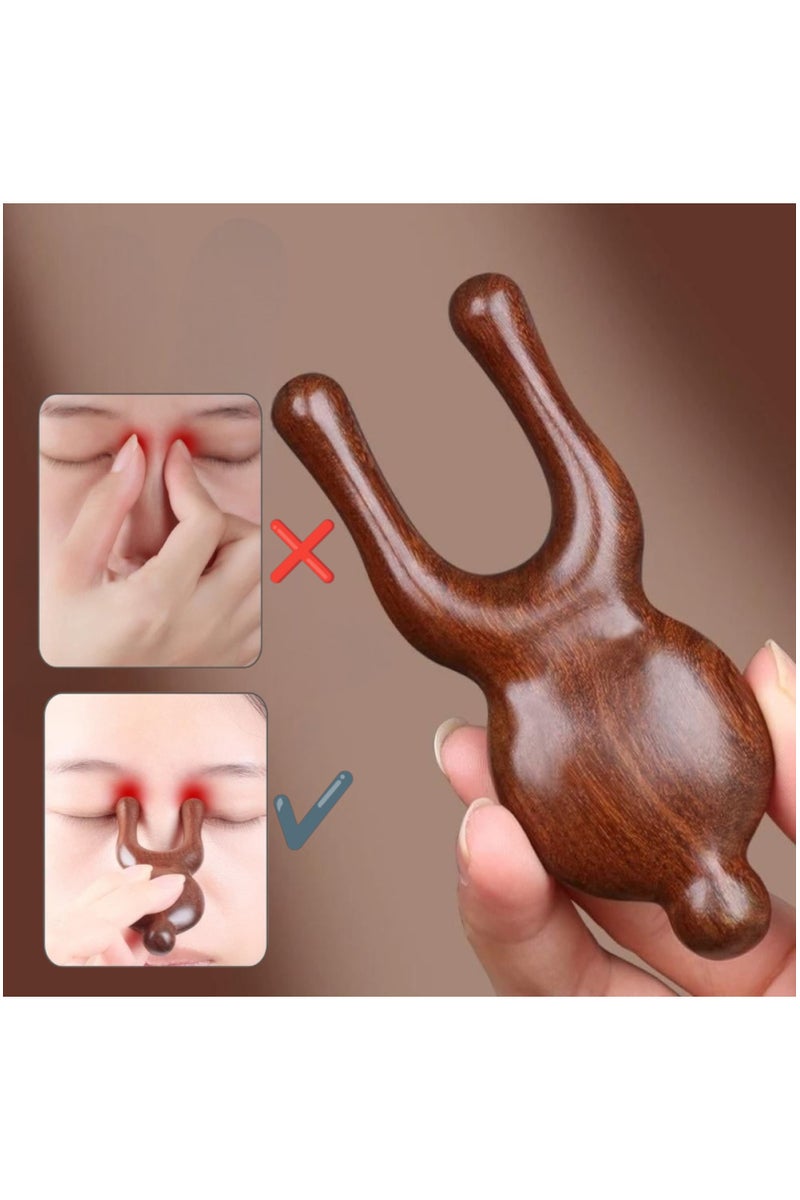 إسكدنيا 2 قطعة عبارة عن عصا التدليك بالضغط الانعكاسي و اداة خشبية وظيفتها تدليك الرأس و الوجه و العينين و الانف و الذقن و الاذنين و الاصابع ايضا استخدام عصا التدليك على نقاط الضغط التدليك الانعكاسي ( الريفل - Image 2