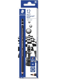 STAEDTLER Staedtler Mars Lumograph Black Art Pencils, Presharpened #8B Artist Pencils, Box Of 12, 100B-8B  - Image 1