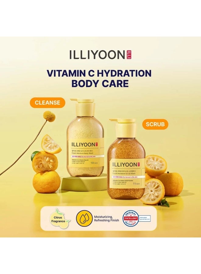 ILLIYOON Fresh Moisture Body Scrub Wash, 400ml - Image 2