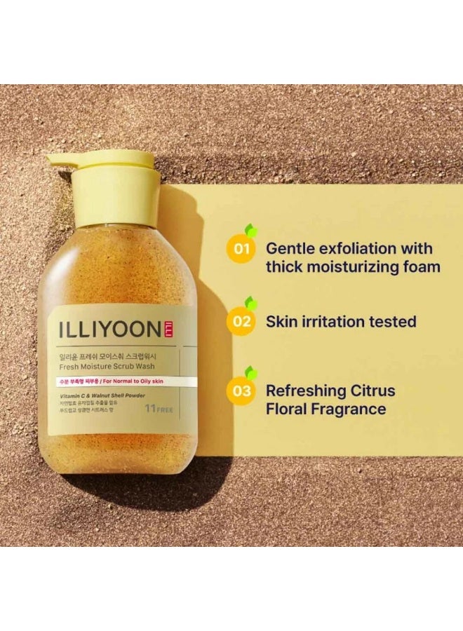 ILLIYOON Fresh Moisture Body Scrub Wash, 400ml - Image 3