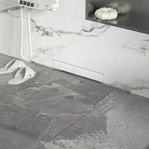 Bernkot صرف جدار خطي برنكوت 12 من الفولاذ المقاوم للصدأ 304 مع مصفاة شعر وشبكة مبلطة لصرف الدش في الحمام معتمد من CUPC