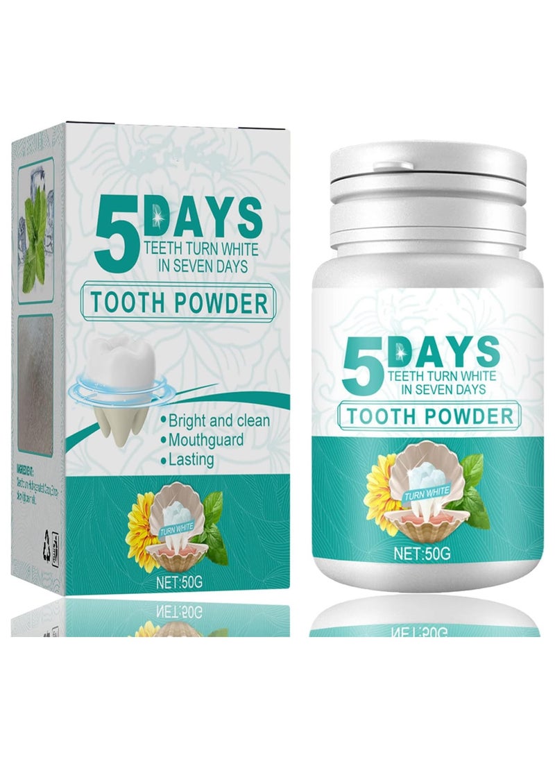 EELHOE 5 Days Organic Vegan Fluoride Free Remineralizing Tooth Cleaning Powder 50 gm - Image 1