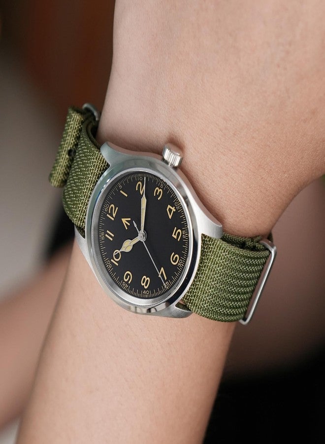 TACTICAL FROG Nylon Watch Band 18mm 19 mm 20mm 22 mm 24 mm, Waterproof Military Watch Straps Replacement for Men Women, With Stainless Steel Buckle (Deep green, 18mm) - Image 5