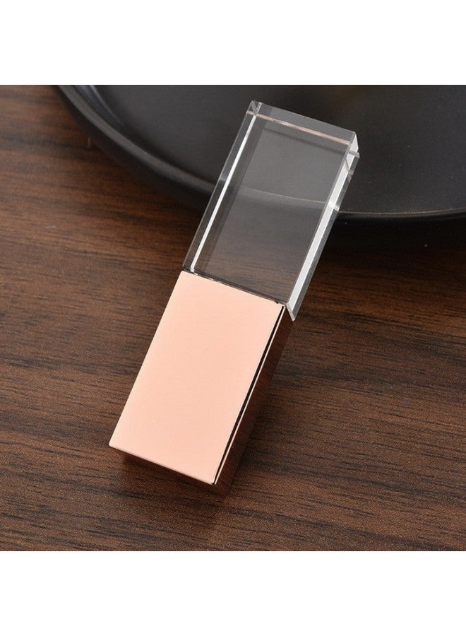Luminous Crystal U Disk 256G High-speed 3.0 2.0 Car USB DIY Corporate LOGO Business Gifts U Disk Wholesale-Color:Black-Capacity:USB2.0 256GB - Image 3