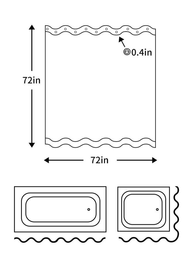 SUMGAR Blue Ocean Shower Curtains for Bathroom Stall Rv Coastal Beach Decoration Teal Sea Turtle Curtain Set with Hooks, 72 x 72 inch - Image 3