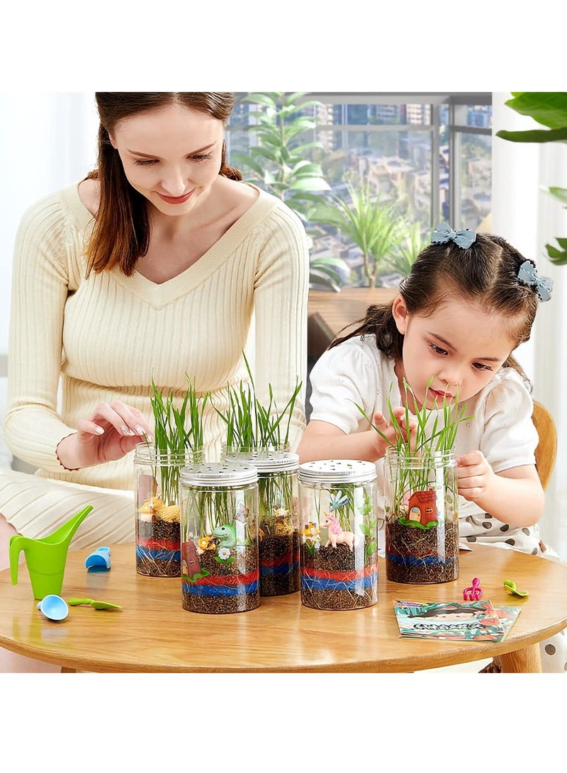 كاست ويف Unicorn Terrarium Kit for Kids Science Plant Plant Growing Set STEM Discovery Educational Gardening Toy Birthday Gifts for Ages 4-12 Boy Girl - Image 2