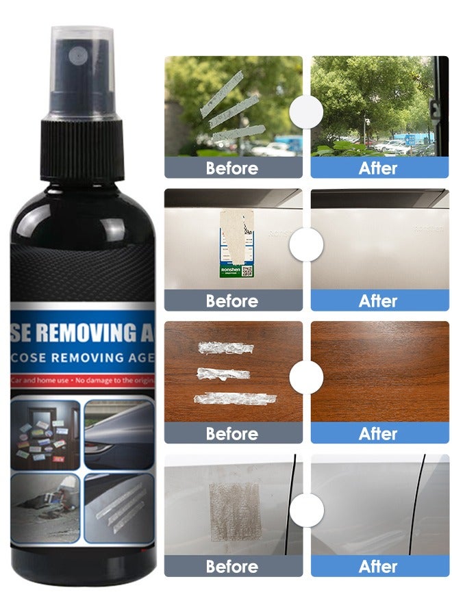 100ml Adhesive Remover Cleaner Spray for Removing Decals Stickers Tape Labels Glue Residue on Vehicles Boats RVs Brick Concrete Wall Window Furniture and More - Image 1