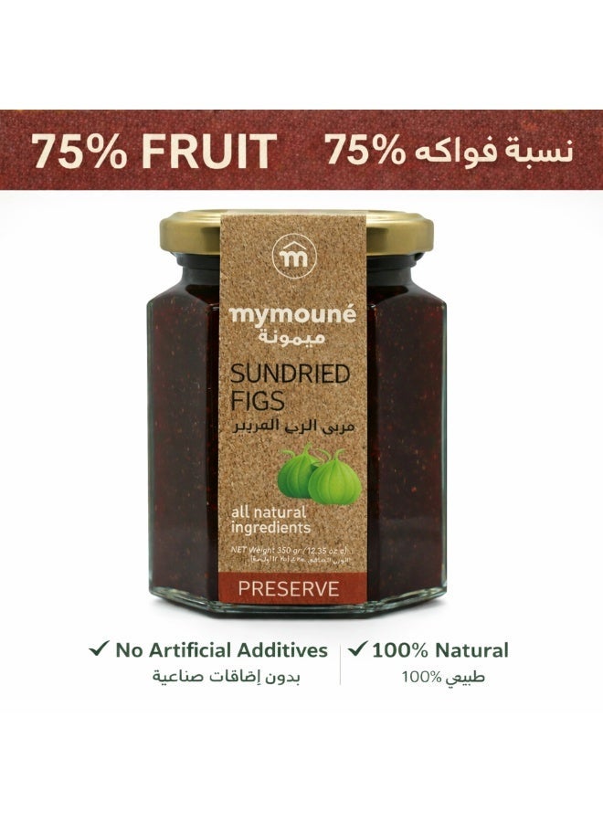 Mymoune Sundried Fig Preserve 350g | 75% Fruit Content | Traditional Lebanese Fig Jam - Image 2