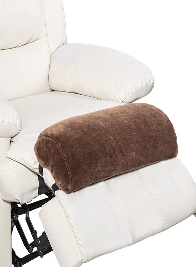 1 MIDDLE ONE Recliner Leg Rest Cushion with Strap, Memory Foam Under Knee Pillow for Back Sleeping and Foot Elevation, Half Moon Bolster Pillow for Chair, Head, Lumbar Support, 23x9x4in (Brown) - Image 1