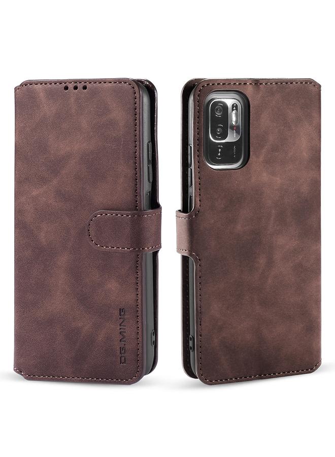 Dg Ming Case For Xiaomi Redmi Note 10 5G Retro Oil Side Horizontal Flip Leather Case with Holder & Card Slots & Wallet - Image 1