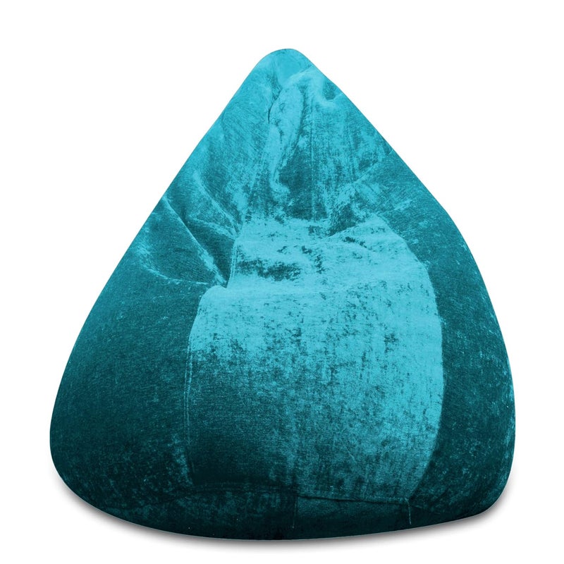 Generic Alfanso Haut Collection Classic Bean Bag SAC Size Teal Color in Premium Velvet Fabric Cover Only - Image 2