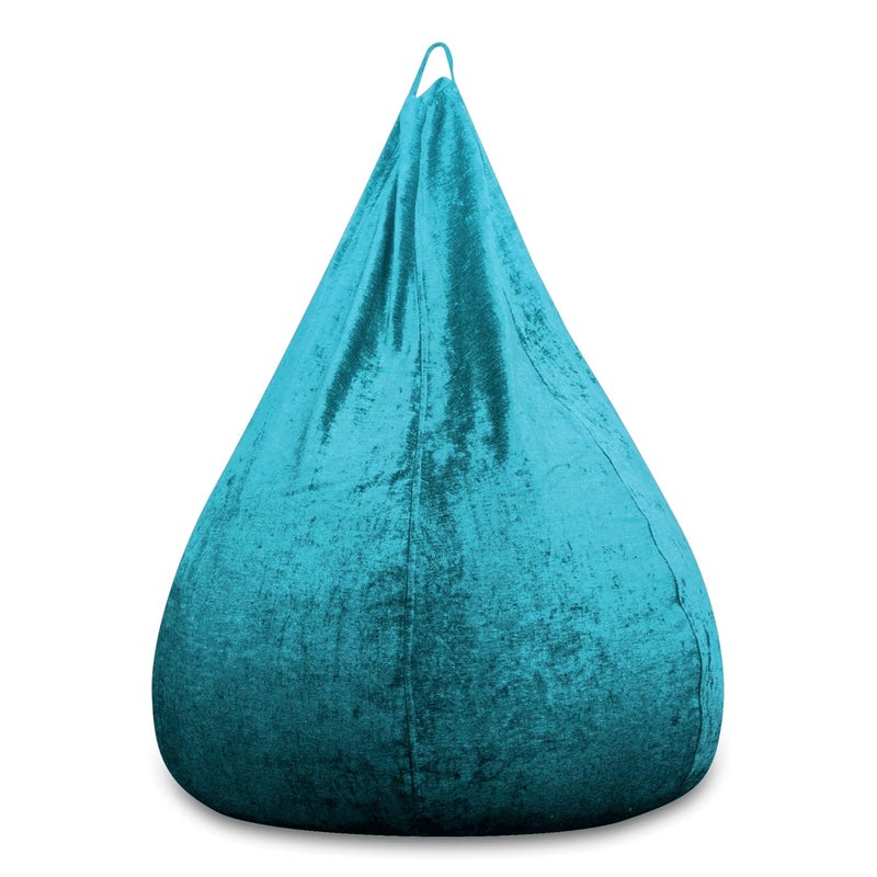 Generic Alfanso Haut Collection Classic Bean Bag SAC Size Teal Color in Premium Velvet Fabric Cover Only - Image 4