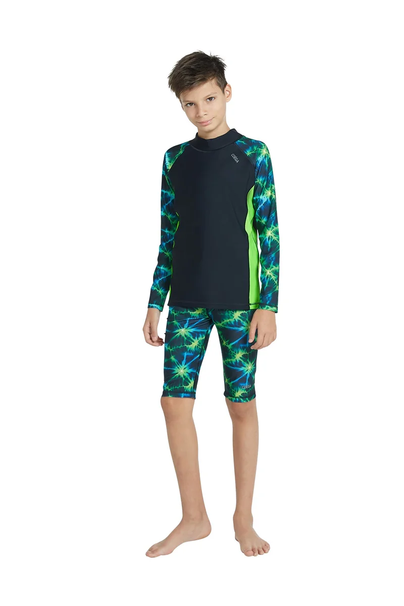 COEGA SUNWEAR COEGA Boys Youth Swim Jammers - Nero Green Tie Dye