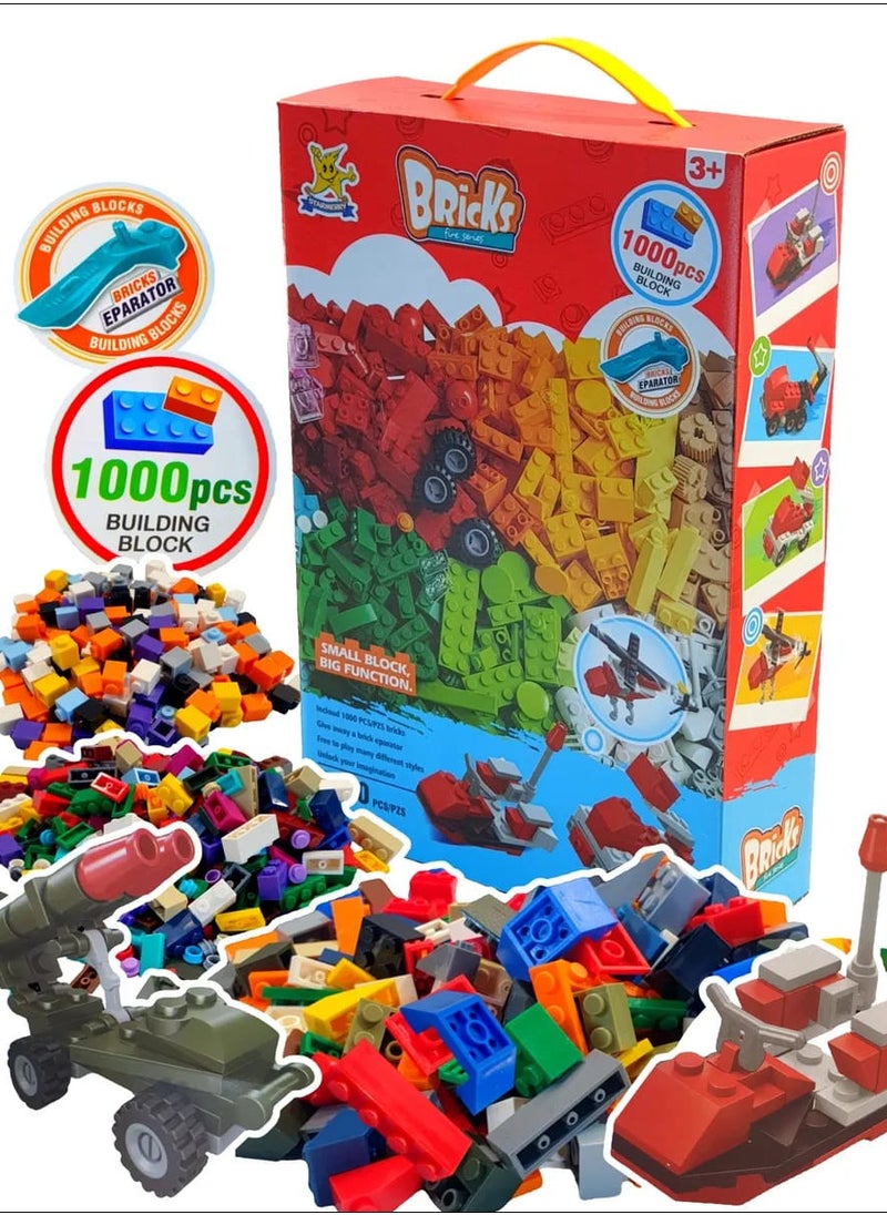 Generic - LEGO 1000 pieces to teach your child assembly and creativity, enhancing focus and imagination. Suitable for ages 6+ with vibrant colors! - Image 1