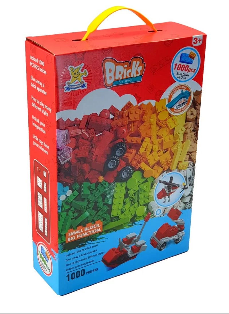 Generic - LEGO 1000 pieces to teach your child assembly and creativity, enhancing focus and imagination. Suitable for ages 6+ with vibrant colors! - Image 1
