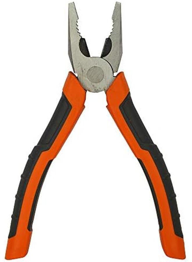 BLACK+DECKER 180Mm Bi Material Steel Combination Pliers With Rubber Grip For Gripping Twisting Bending And Cutting Wire Cable Orange Black Bdht81588 2 Years Warranty - Image 2