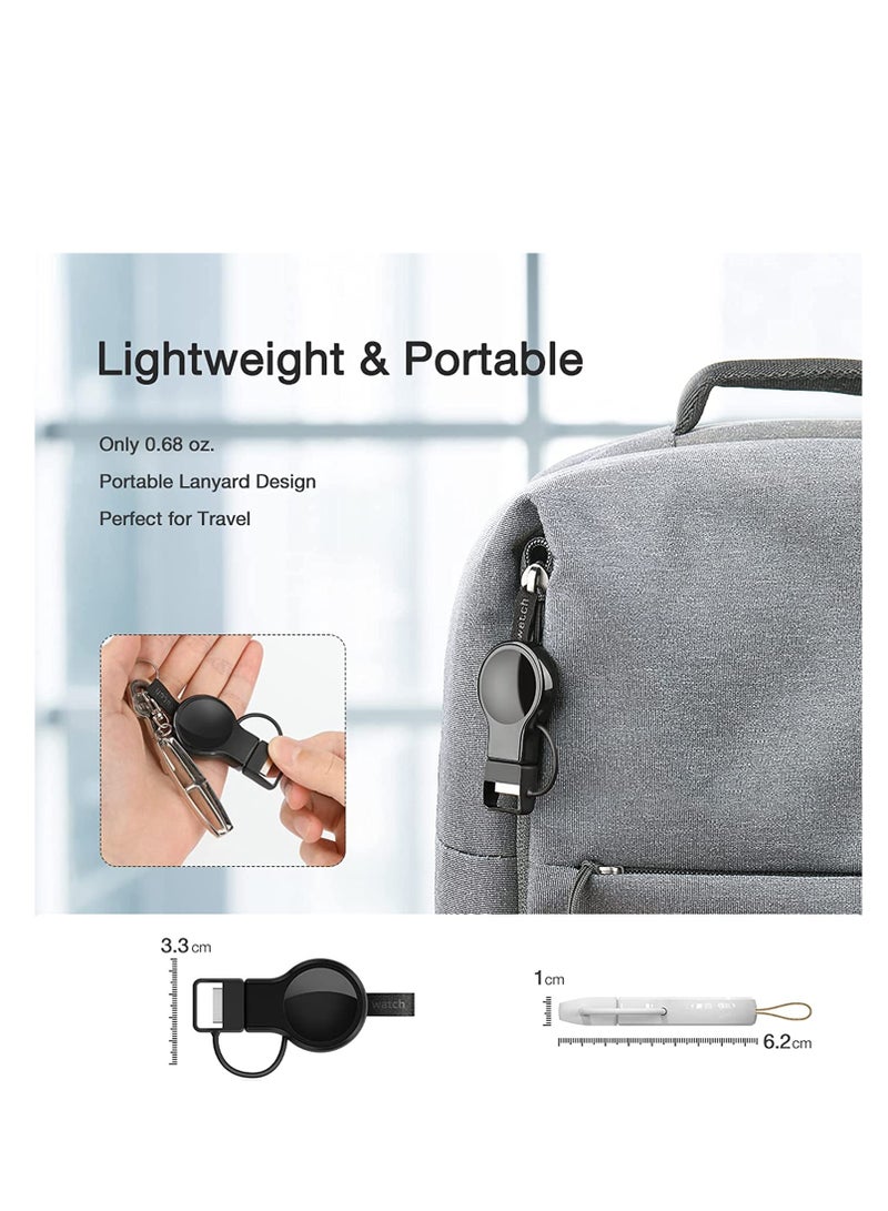 Wireless Charger for Apple Watch Portable iWatch USB Charger, Travel Cordless Charger with Light Weight Magnetic Quick Charge for Apple Watch Series Ultra/8/7/6/5/4/3/2/1/SE (Black) - Image 4