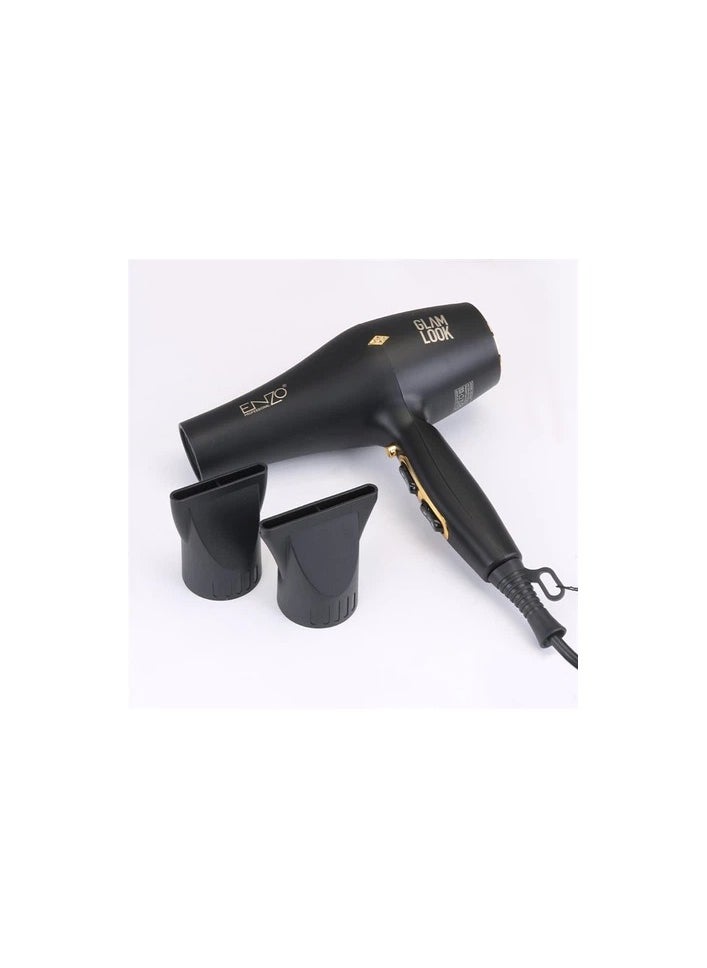 ENZO Professional - ENZO EN-6007 2000W Professional Blow Dryer - High-Power Hair Dryer with Ionic Technology, Multiple Heat & Speed Settings, Cool Shot Button, and Removable Filter - Ideal for Salon & Home Use - International Version - Image 1