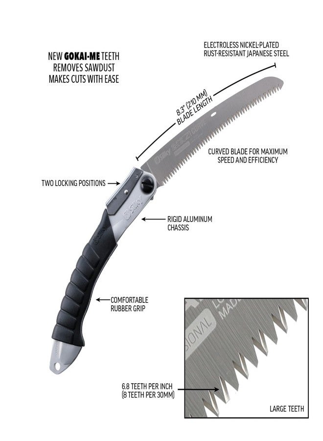 سيلكي منشار يدوي قابل للطي من سلسلة Silky Professional Super Accel 21 Curve مقاس 210 مم (728-21) - Image 4