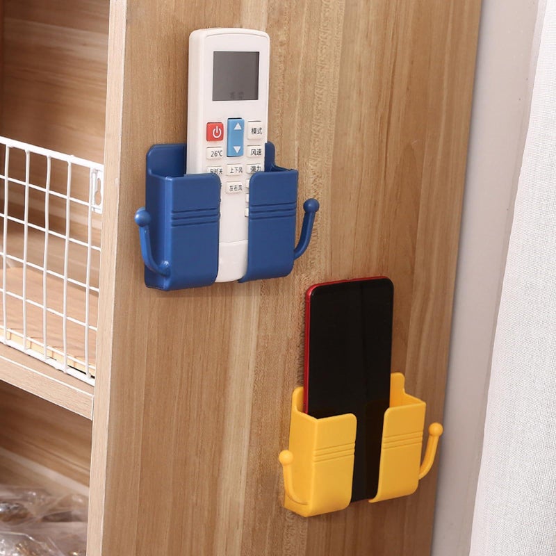 Remote Control Stand - 4 Pack Wall Mount Phone Holder for Bedroom Bathroom Office (YEIIOW) - Image 4