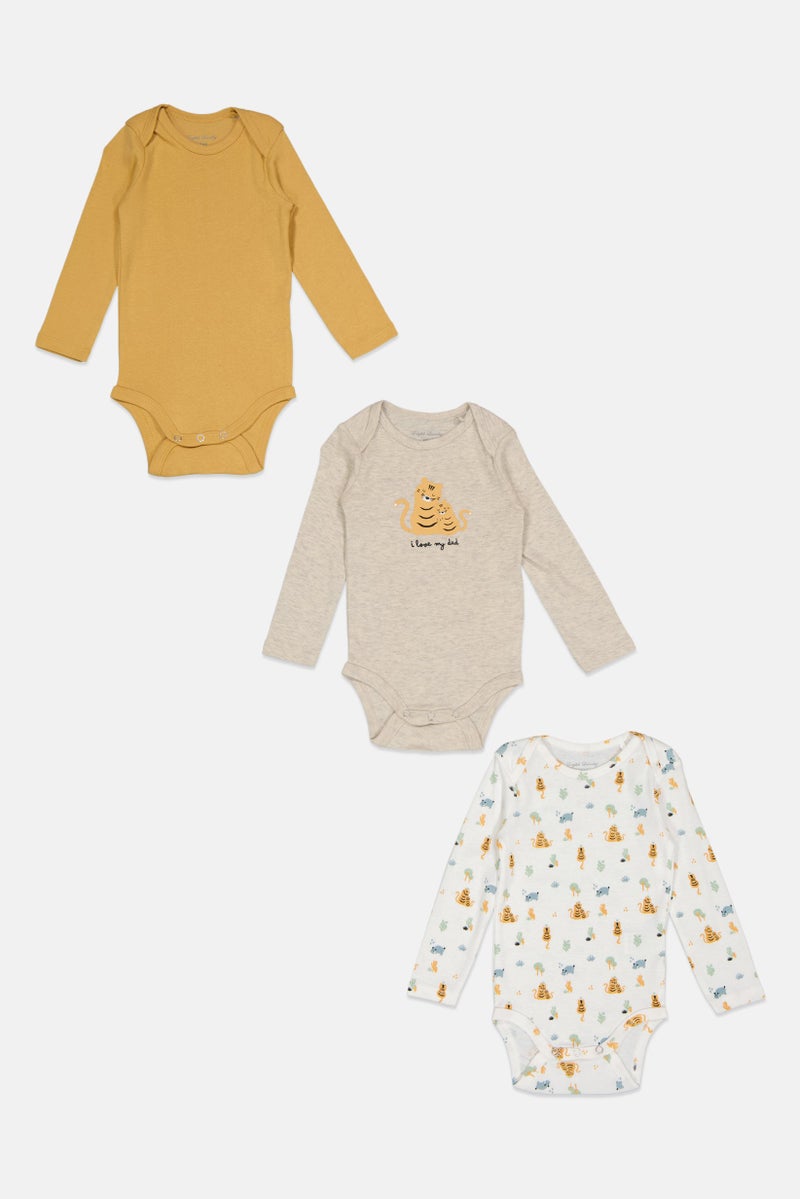 English Laundry Toddlers Boy 3 Piece Long Sleeve Allover Print Bodysuits, Multicolor - Image 2