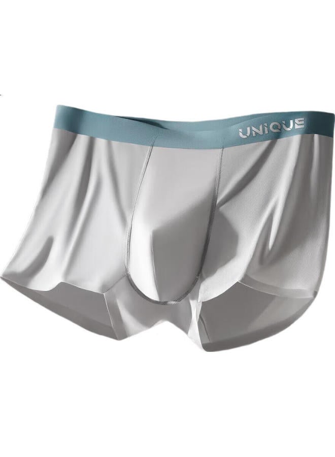 Modal 3-Pack Ice Silk Men'S Underwear, Summer 10A Antibacterial Seamless Naked Feel Men'S Boxer Briefs, Breathable Four-Corner Shorts, 25 New Style - Image 1