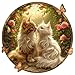 AEEKDOOK Wooden Puzzle Couple Cat Wood Puzzles Adult Unique Animal Shape Wood Jigsaw Puzzles Birthday Gifts for Cat Puzzle Lovers Family 114 113in200 Pieces - Image 2